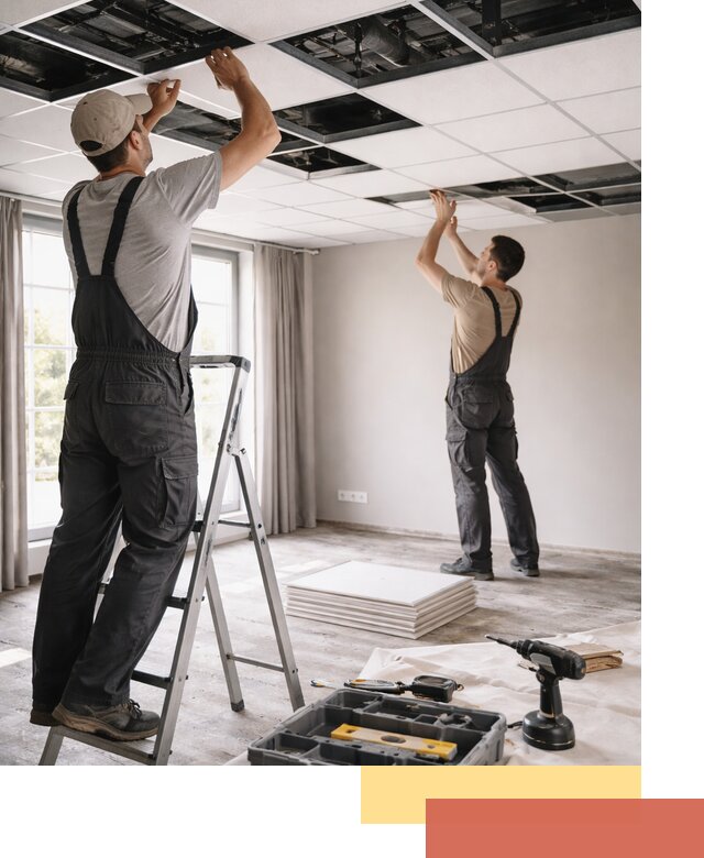 Замена плит подвесного потолка в Пугачеве быстро и качественно