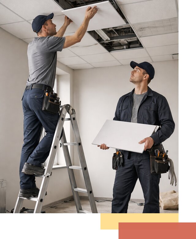 Обслуживание подвесного потолка в Пугачеве — ремонт и чистка