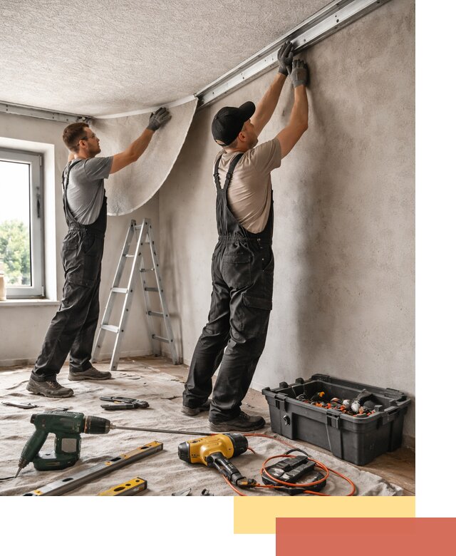 Монтаж фактурного натяжного потолка в Пугачеве качественно и быстро