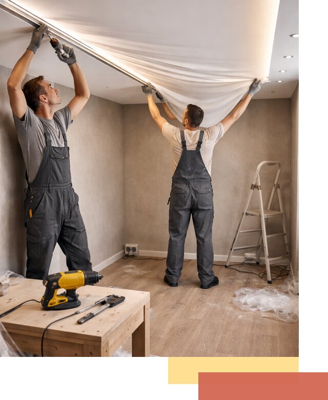 Монтаж натяжного потолка с подсветкой в Пугачеве цена и сроки