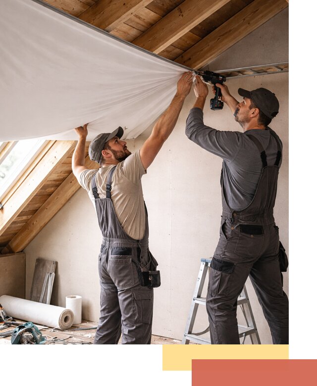 Монтаж натяжного потолка в мансарде в Пугачеве