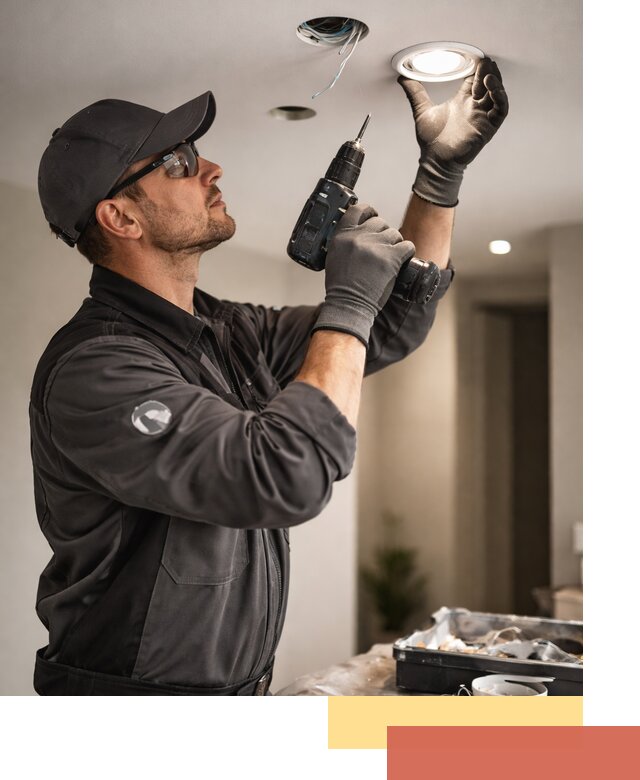 Установка точечных светильников в натяжной потолок в Пугачеве