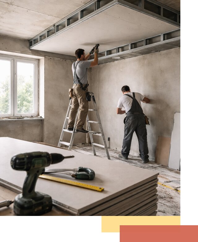 Двухуровневый потолок из гипсокартона в Пугачеве