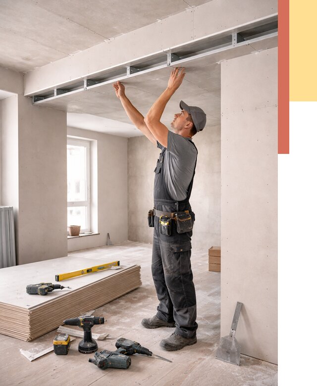 Потолок из гипсокартона с нишей в Пугачеве от 1270 руб. под ключ | ОТДЕЛОЧНИК-Пгч