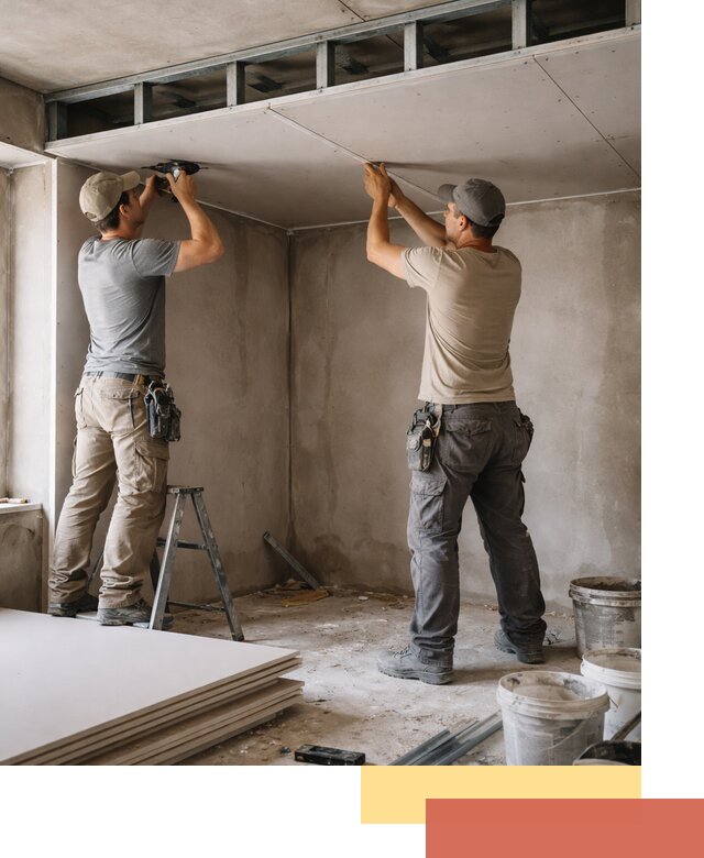 Короб из гипсокартона на потолке под ключ в Пугачеве