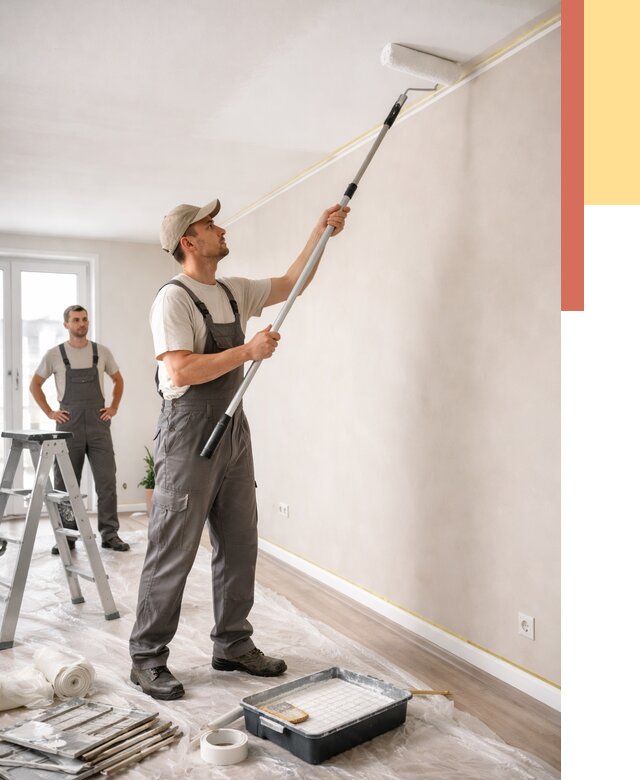 Покраска потолка из гипсокартона в Пугачеве от 4572 руб./м2 — услуги под ключ | ОТДЕЛОЧНИК-Пгч