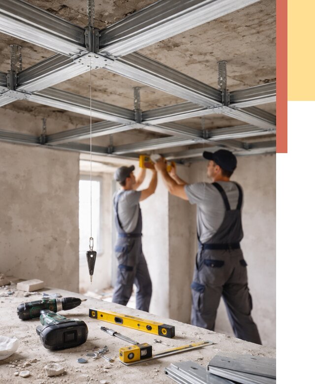 Монтаж каркаса потолка из профиля в Пугачеве от 4572 руб. — услуги ОТДЕЛОЧНИК-Пгч