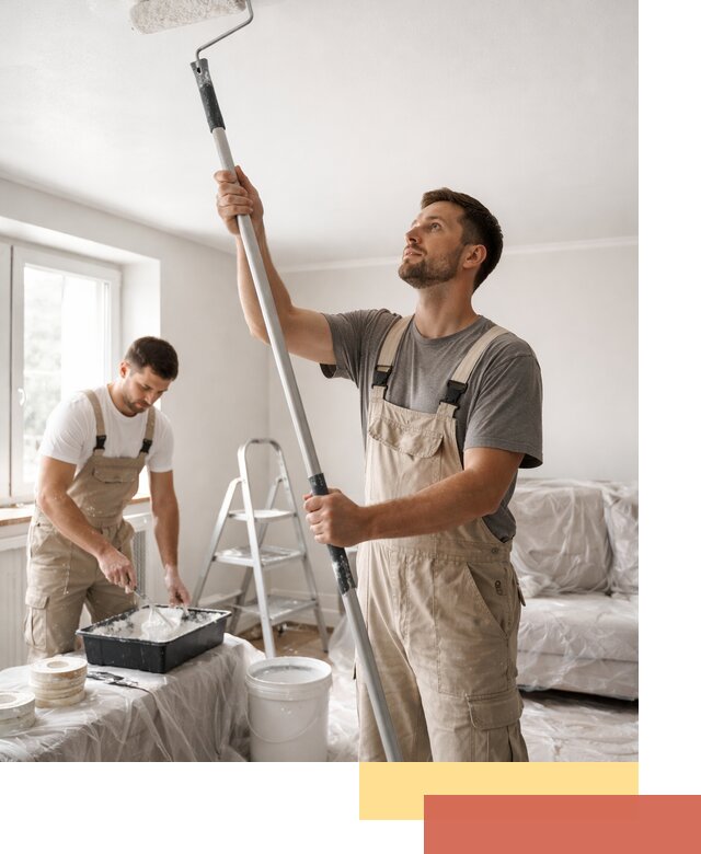 Покраска потолка водоэмульсионной краской в Пугачеве