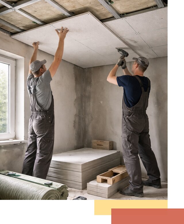 Шумоизоляция потолка панелями ЗИПС в Пугачеве